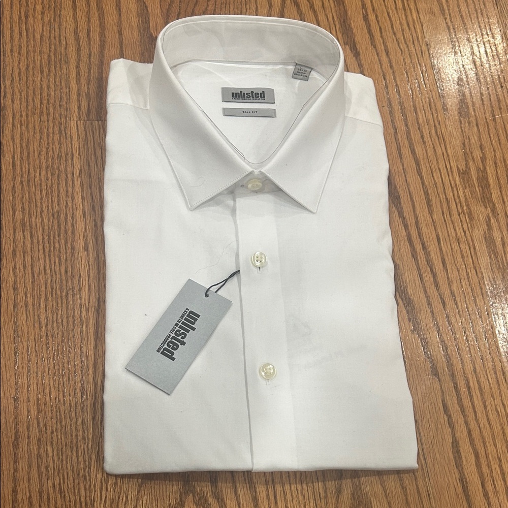 Unlisted Men's Crisp White Dress Shirt